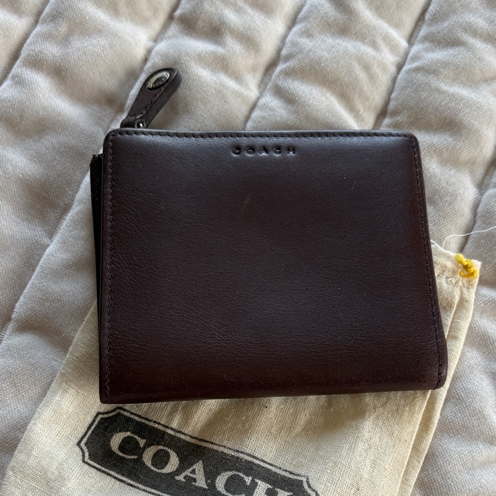Coach Dark Brown Leather Wallet